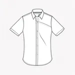 crisp white short-sleeved button-up shirt image